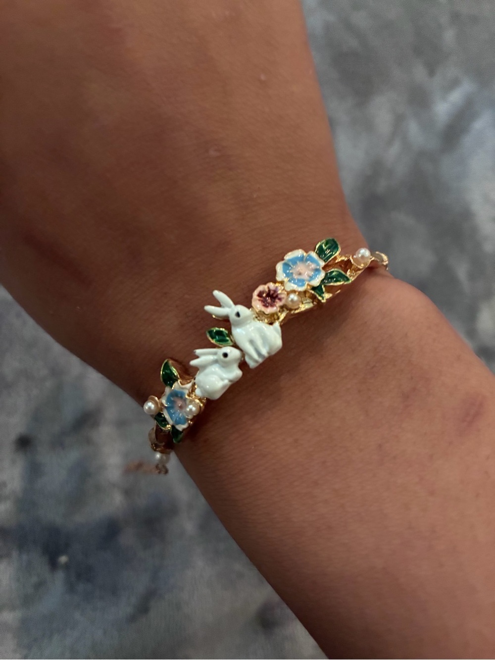 Floral Rabbit Bracelet - Picture 3 of 3